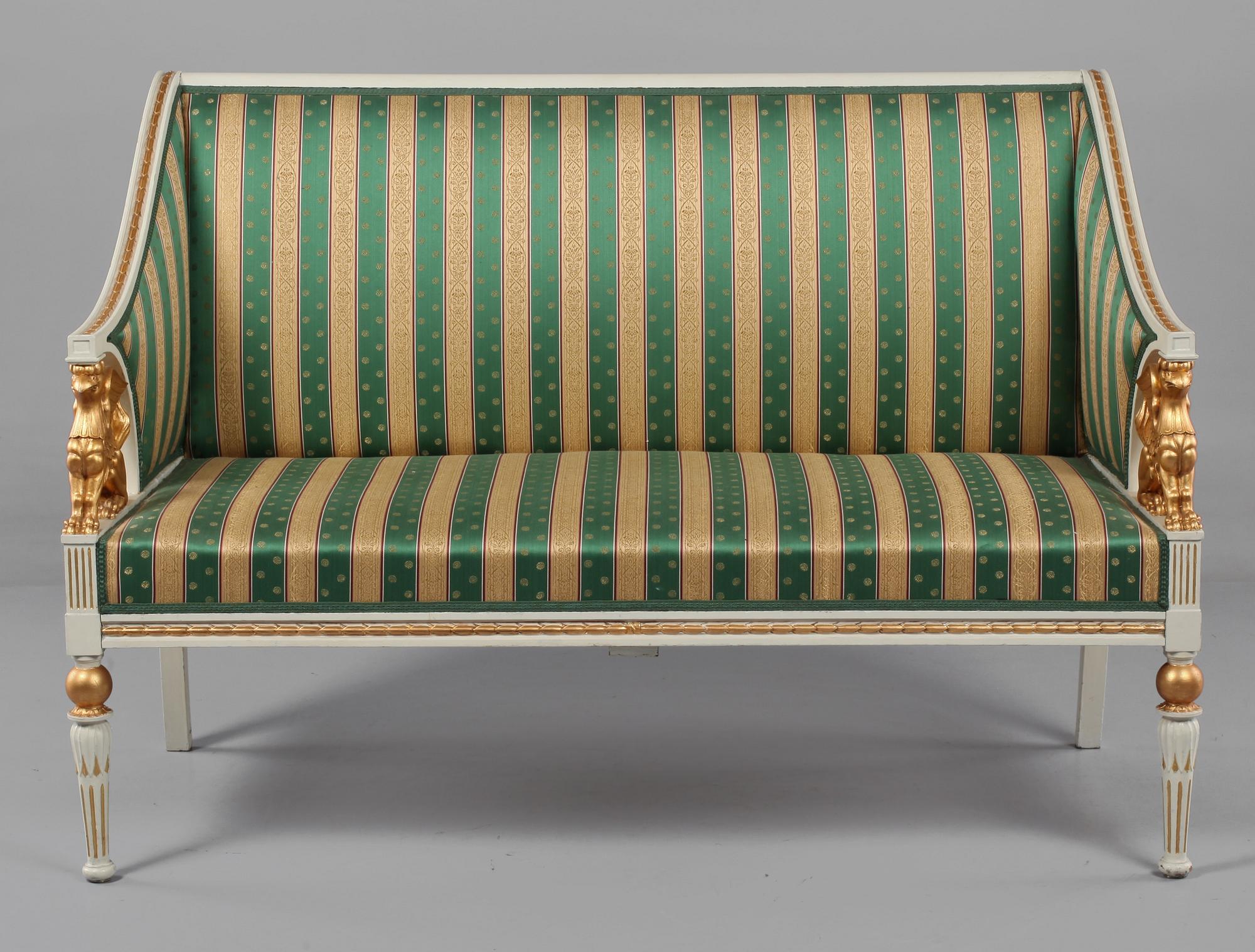 SOFFA, sengustaviansk stil, omkring sekelskiftet 1800/1900.