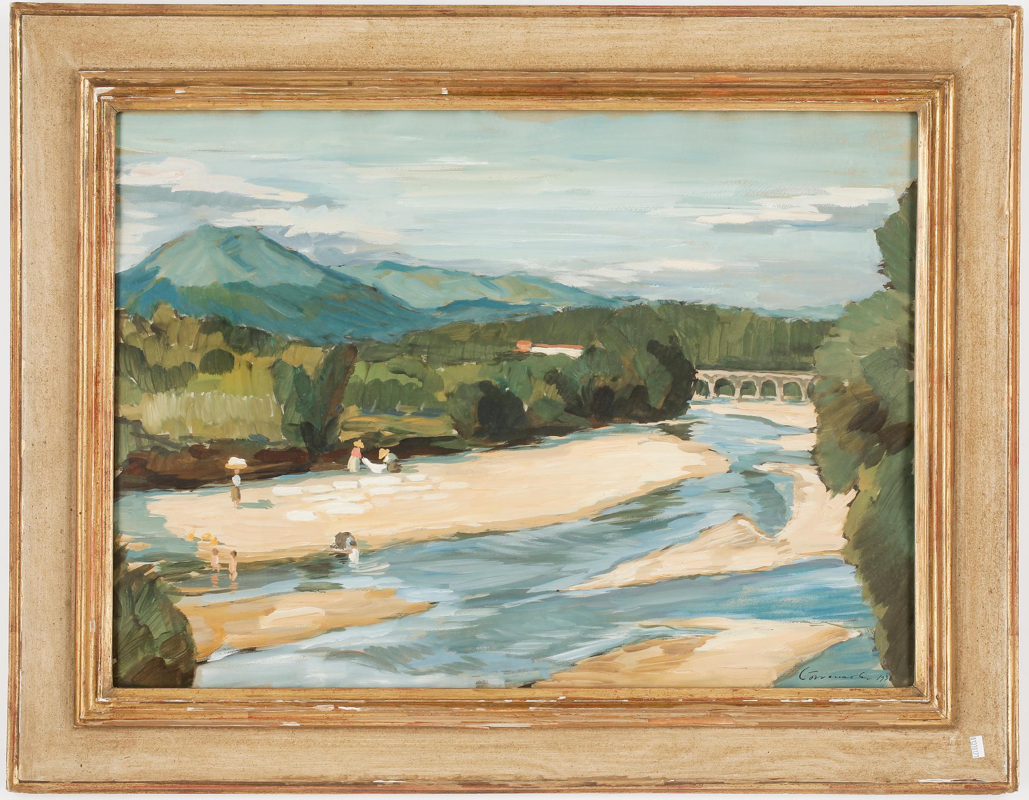 KJELL LÖWENADLER, gouache. Signerad.