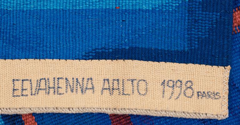 VÄVD TAPET. "Sommaren som var så rar". Tapestry weave (gobelängteknik). 105,5 x 137,5 cm. Signed EEVAHENNA AALTO 1998 PARIS at the back.