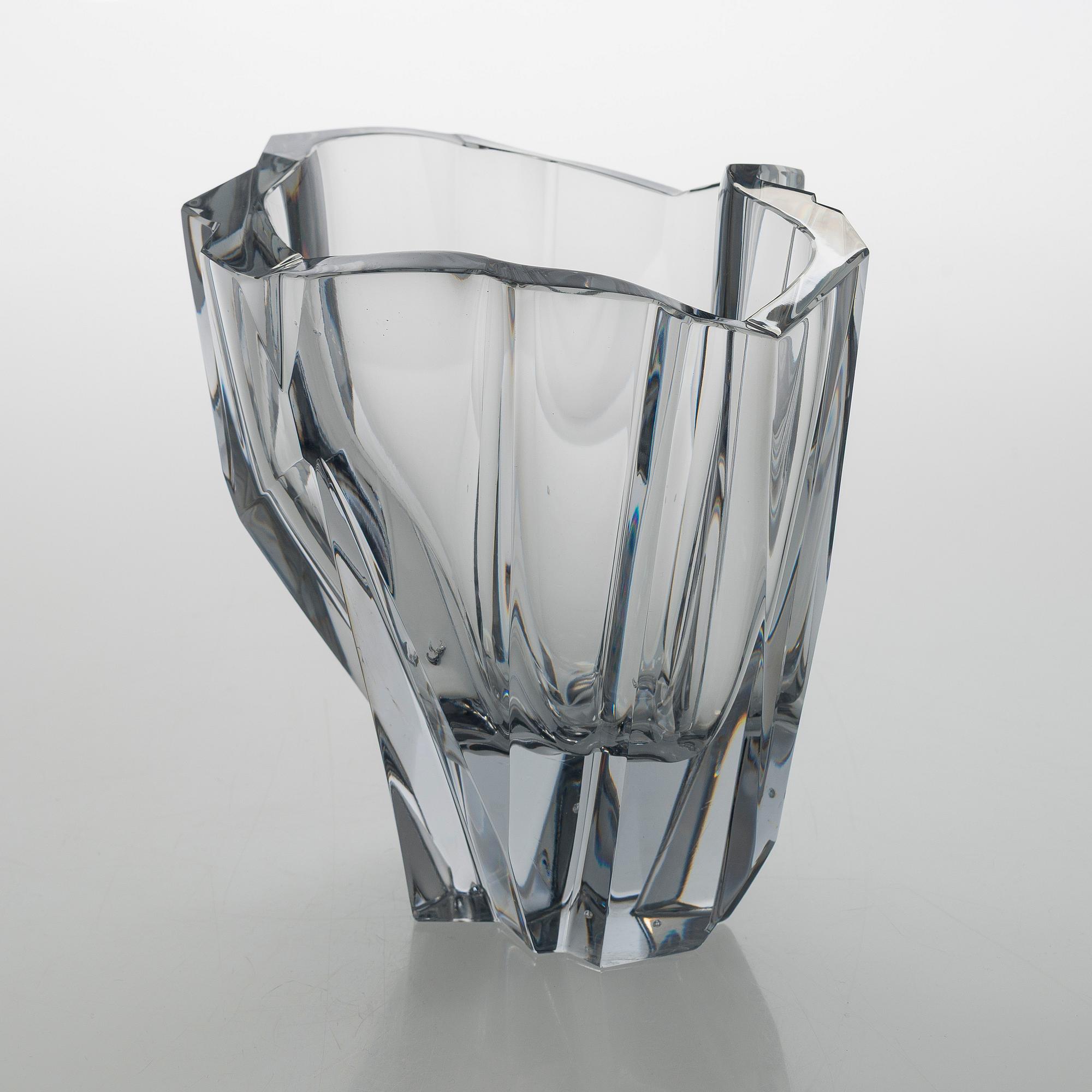 Tapio Wirkkala, maljakko, "Jäävuori", signeerattu Tapio Wirkkala Iittala -55.