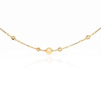 COLLIER, 18K guld, otydliga stämplar, omkring 1900. Vikt ca 11g.