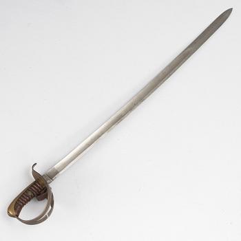 Sabre, Swedish m/1864 for cavalry, with scabbard.