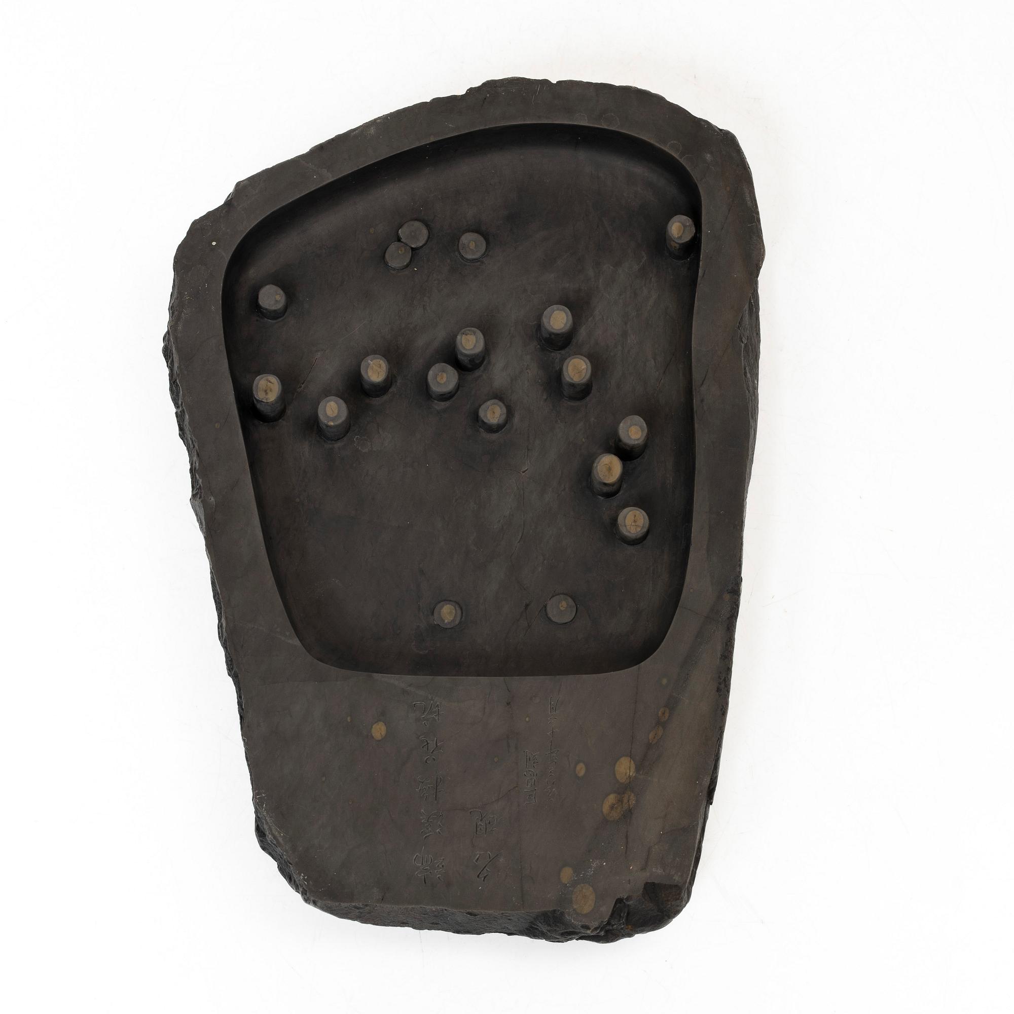 Tuschsten, signerad, Kina, 1980-tal.