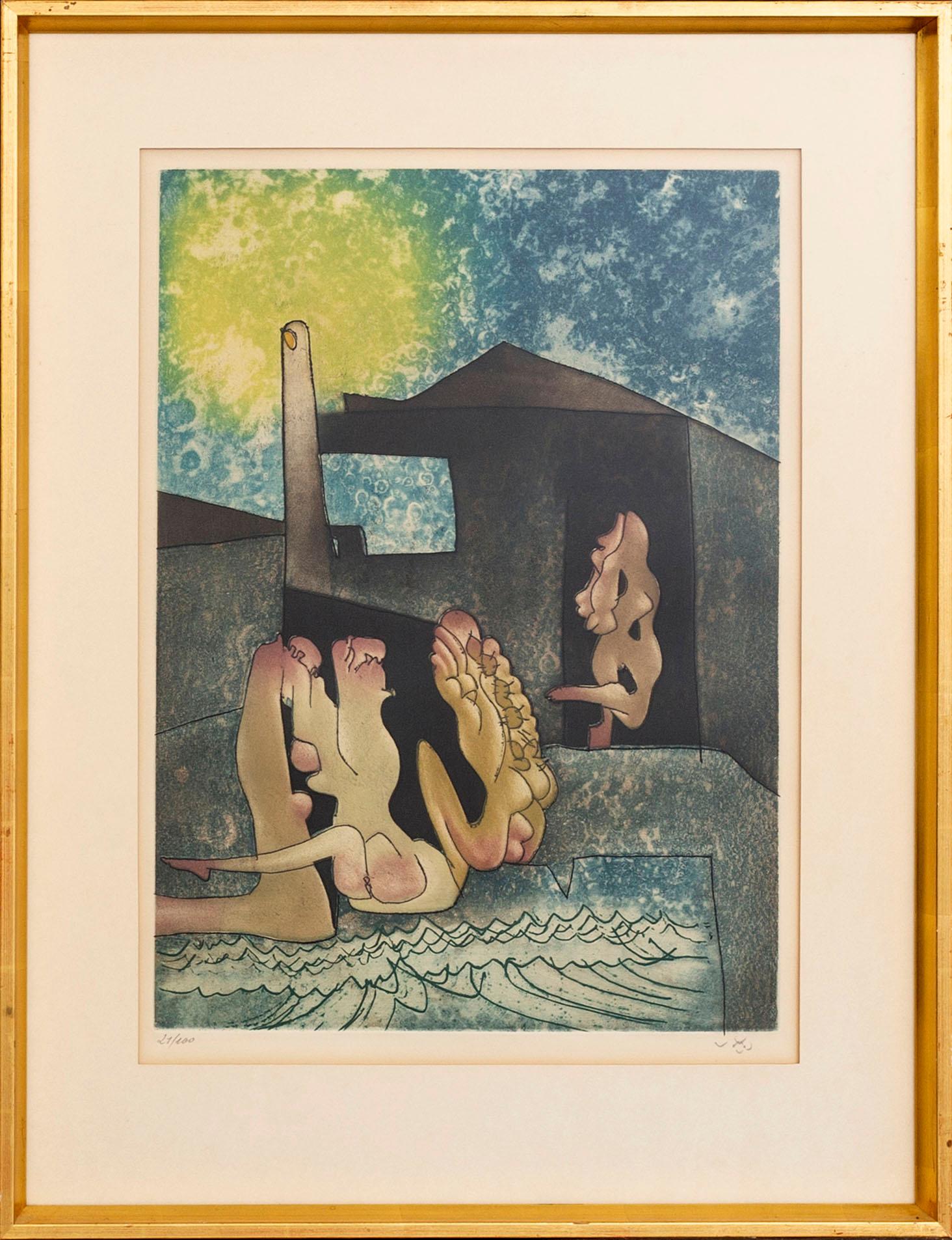 Roberto Matta, 8 st färgetsning och akvatint på Arche papper signerade och numrerade 21/100.