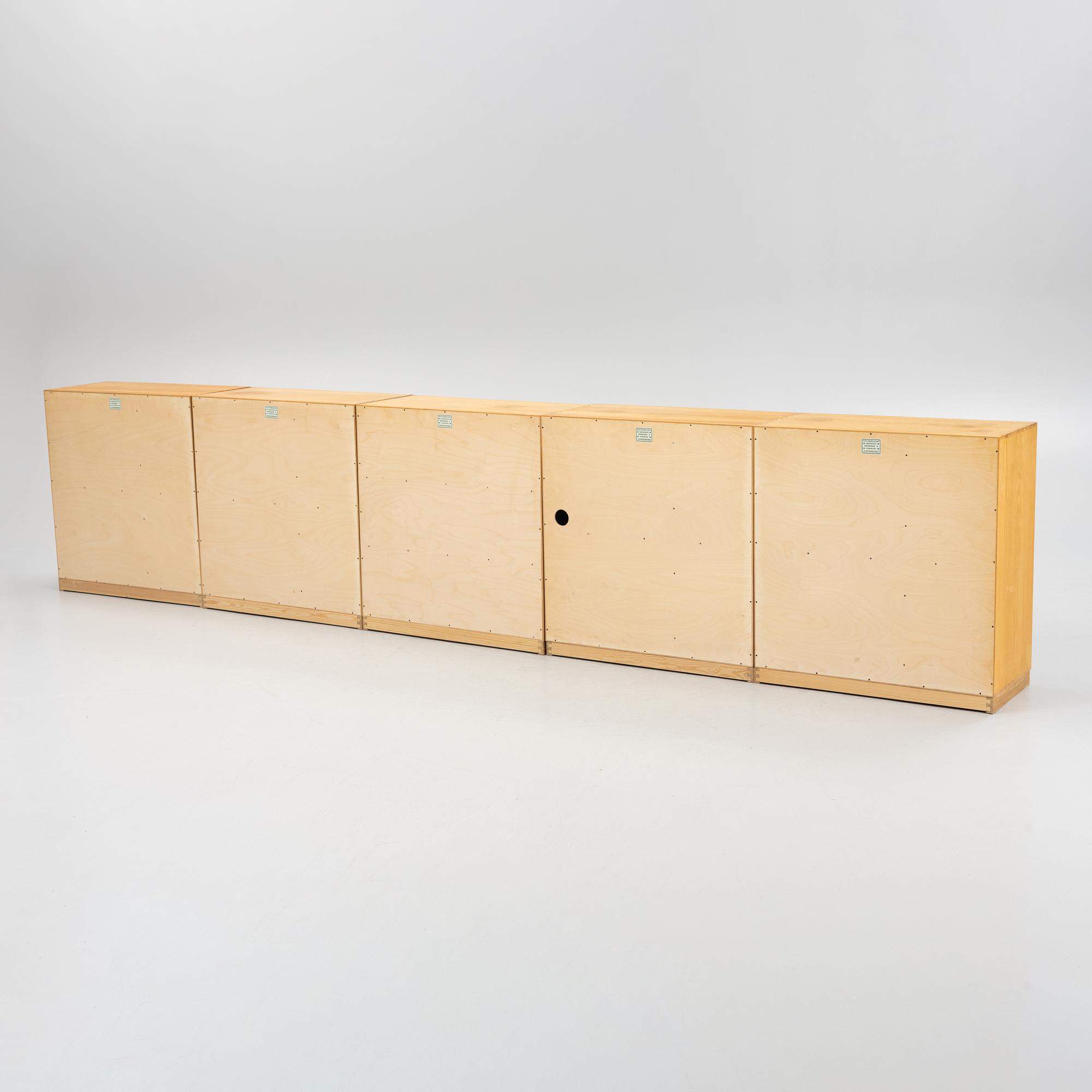 Mogens Koch, moduler, 5 st, "Byggereolen", Rud Rasmussens Snedkerier. Danmark.