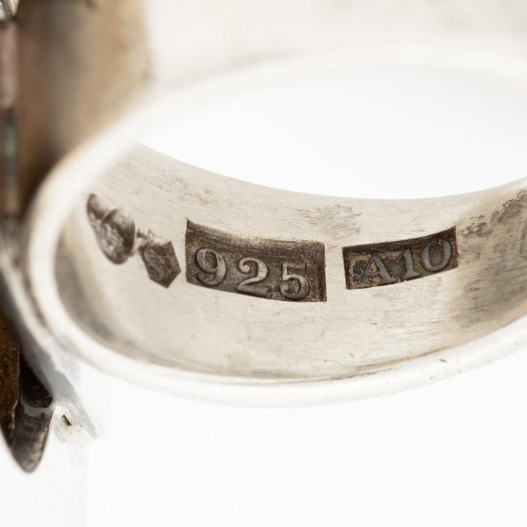 Sven-Erik Högberg, ring, sterling silver with labradorite, Gothenburg 1975.