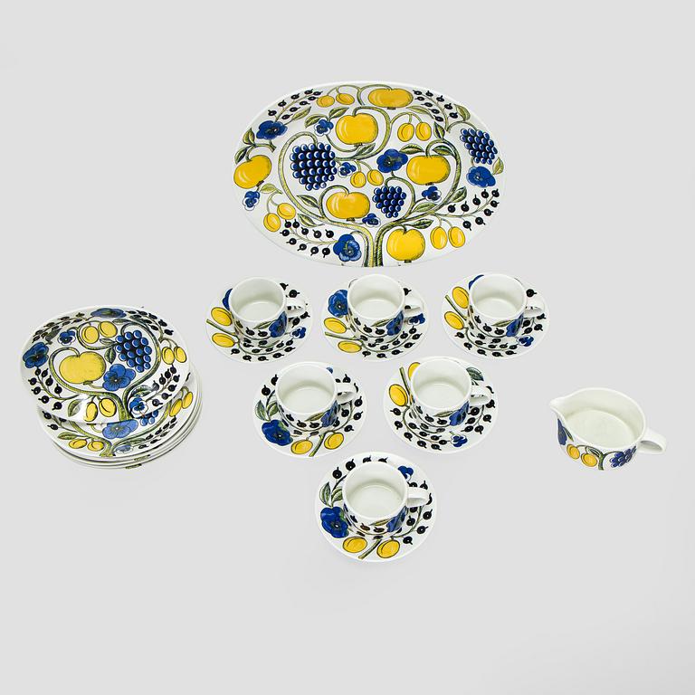Birger Kaipiainen, astiasto, 15 osaa, ”Paratiisi”, Arabia, 1964–1971.