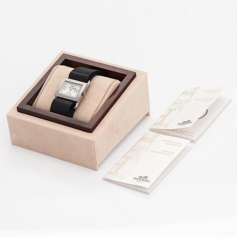 Hermès, Varenne, wristwatch, 31.5 x 25 mm.