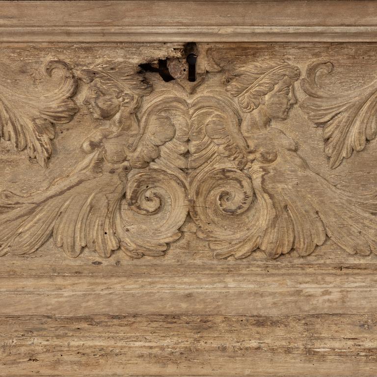 An Italian carved baroque panel, 17th / 18th century.