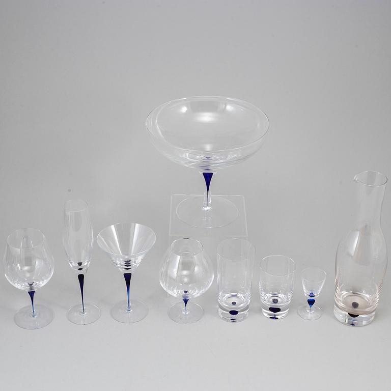 ERIKA LAGERBIELKE, glasservis, 62 delar, "Intermezzo", Orrefors.