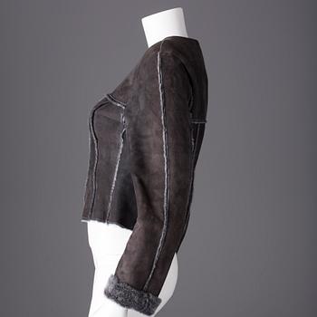 A Chanel Identification sheepskin jacket, French size 40.