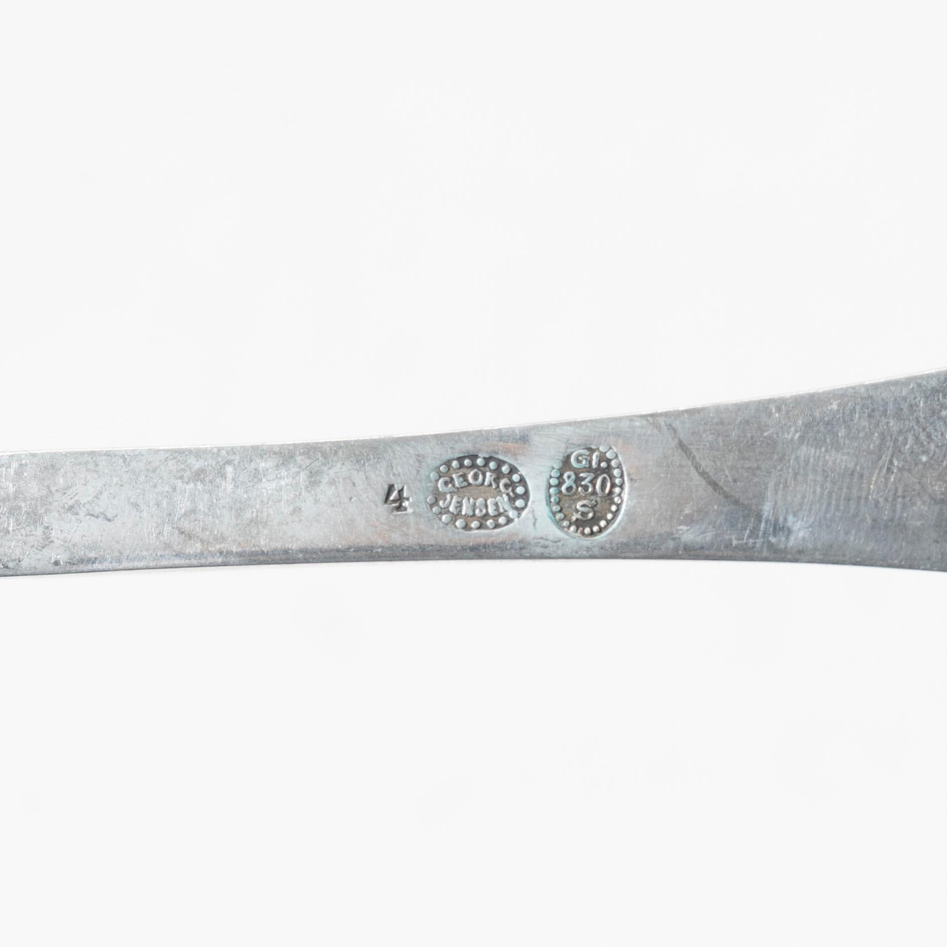 A collection of modern silver flat ware, including Georg Jensen, 20th century.