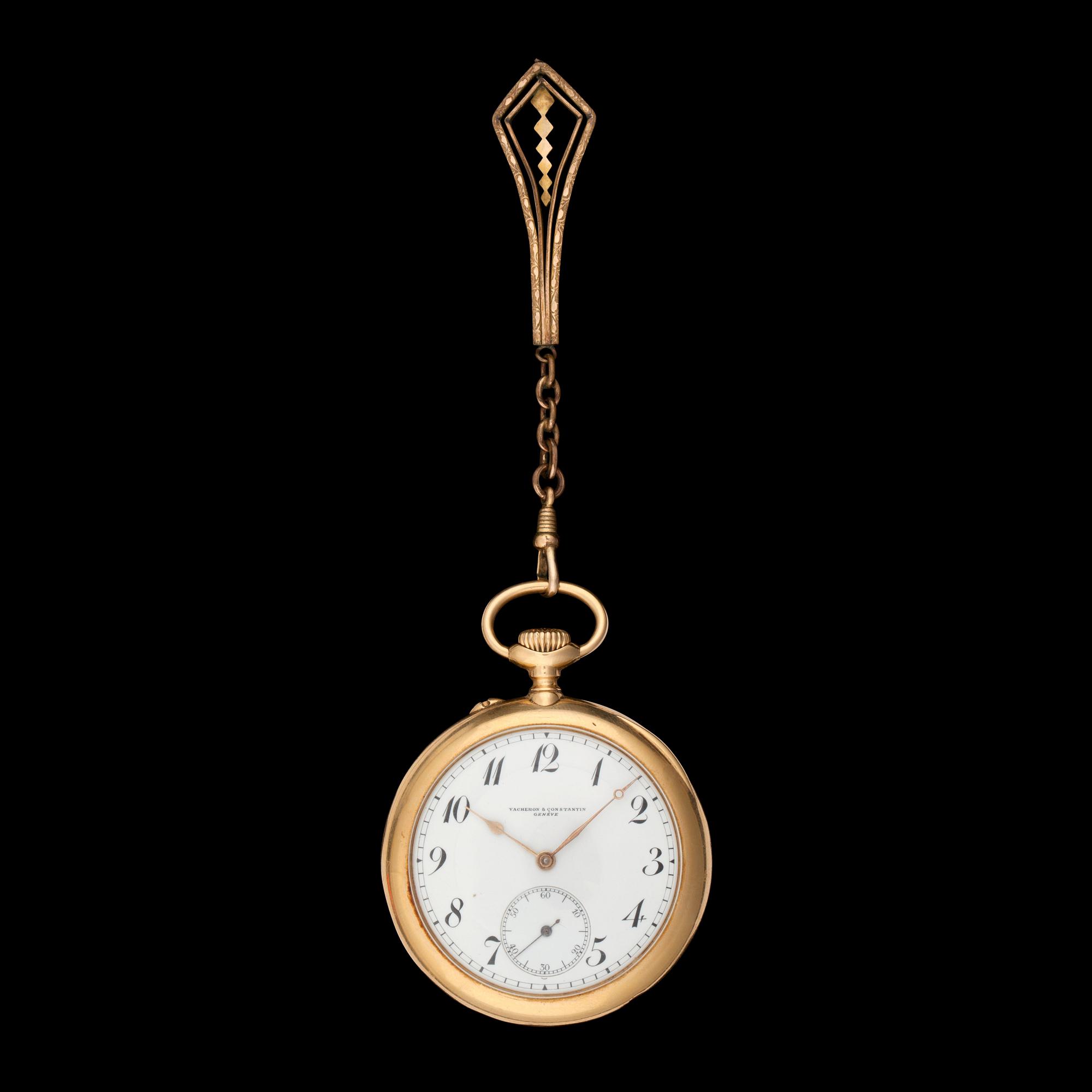 Fickur. Vacheron Constantin. Genève, 18k guld, totalvikt  86g. 51 mm. 1900-tal.