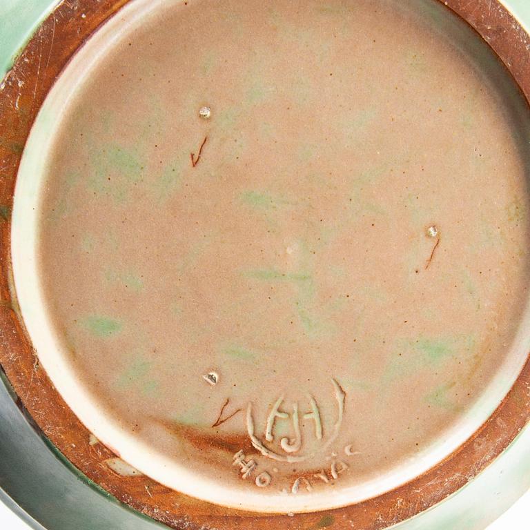 A set of nine different vases from Höganäs 1930/40s.