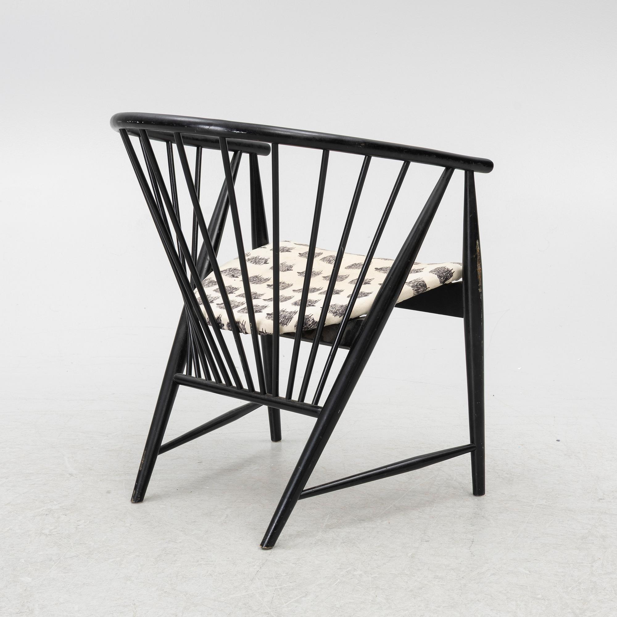 Sonna Rosén, karmstol, "Solfjädern", AB Nässjö stolfabrik, 1950/60-tal.