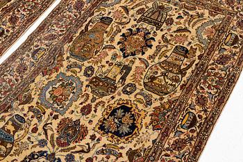 A pair of semi antique Tabriz rugs, Northwest Persia, c. 210 x 136 cm.