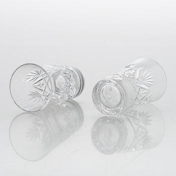 An 'Yrjö' crystal glassware set, 58 pieces, Riihimäen Lasi, Finland, latter half of the 20th century.