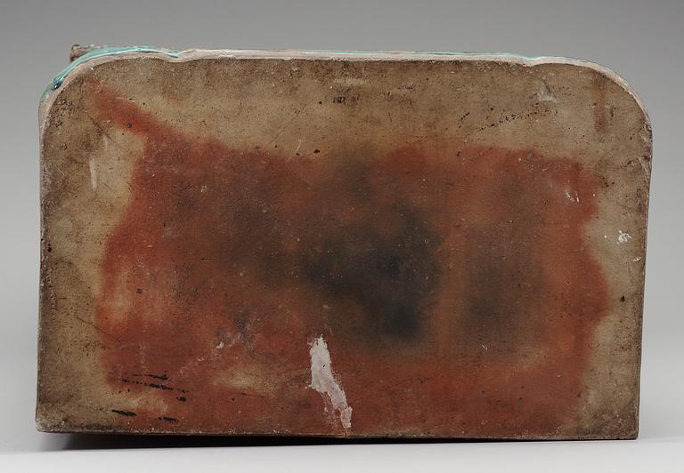 A large glazed shrine, presumably Ming dynasty.