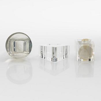 Siv Lagerström, three acrylic rings, 1970s.