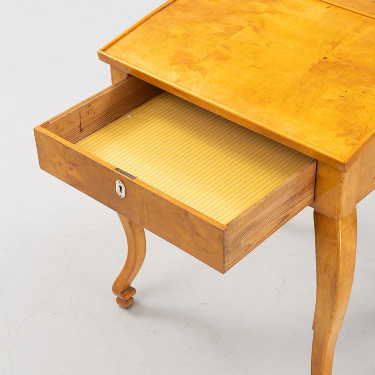 A birch desk, second half of the 19th Century.