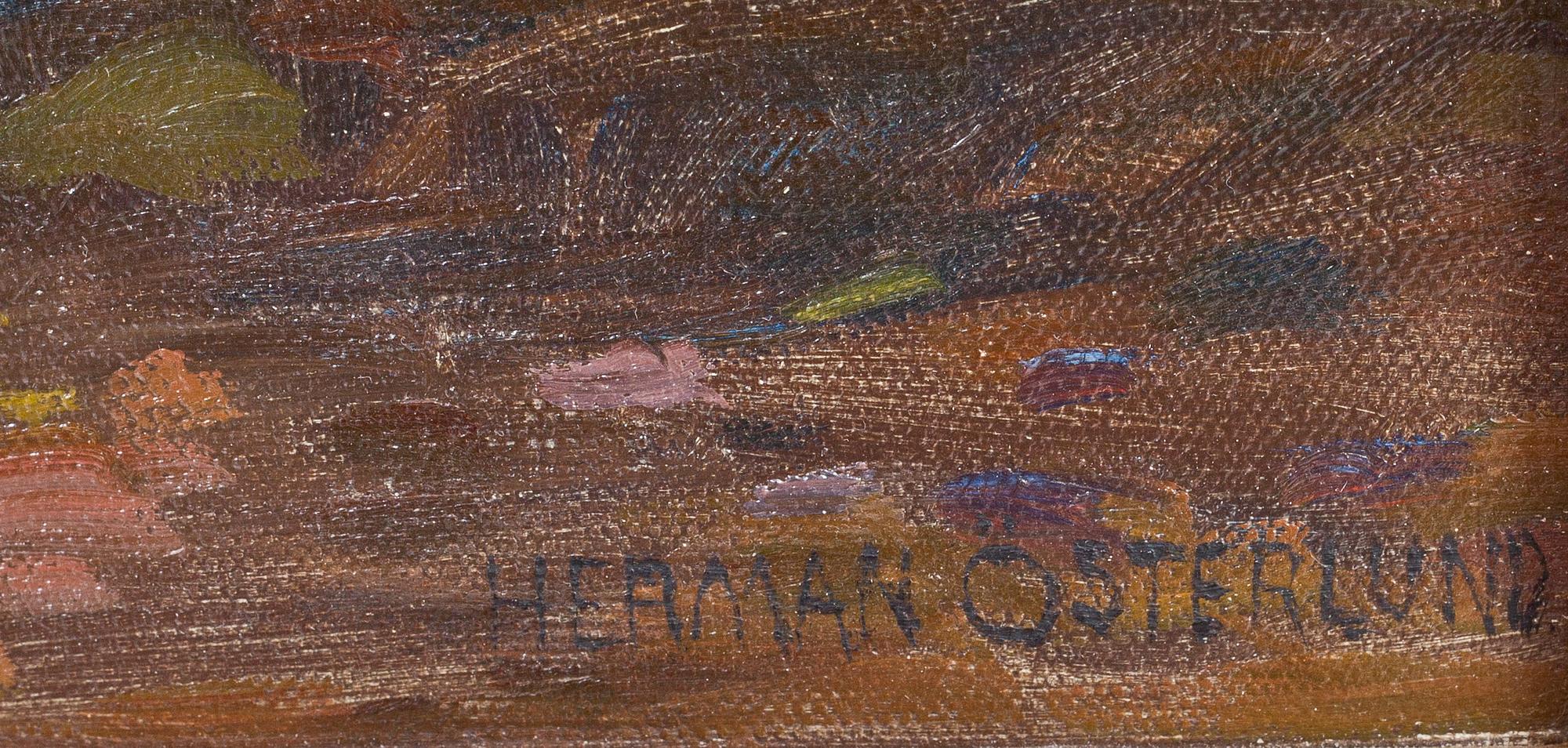 HERMAN ÖSTERLUND, olja på duk. Sign.