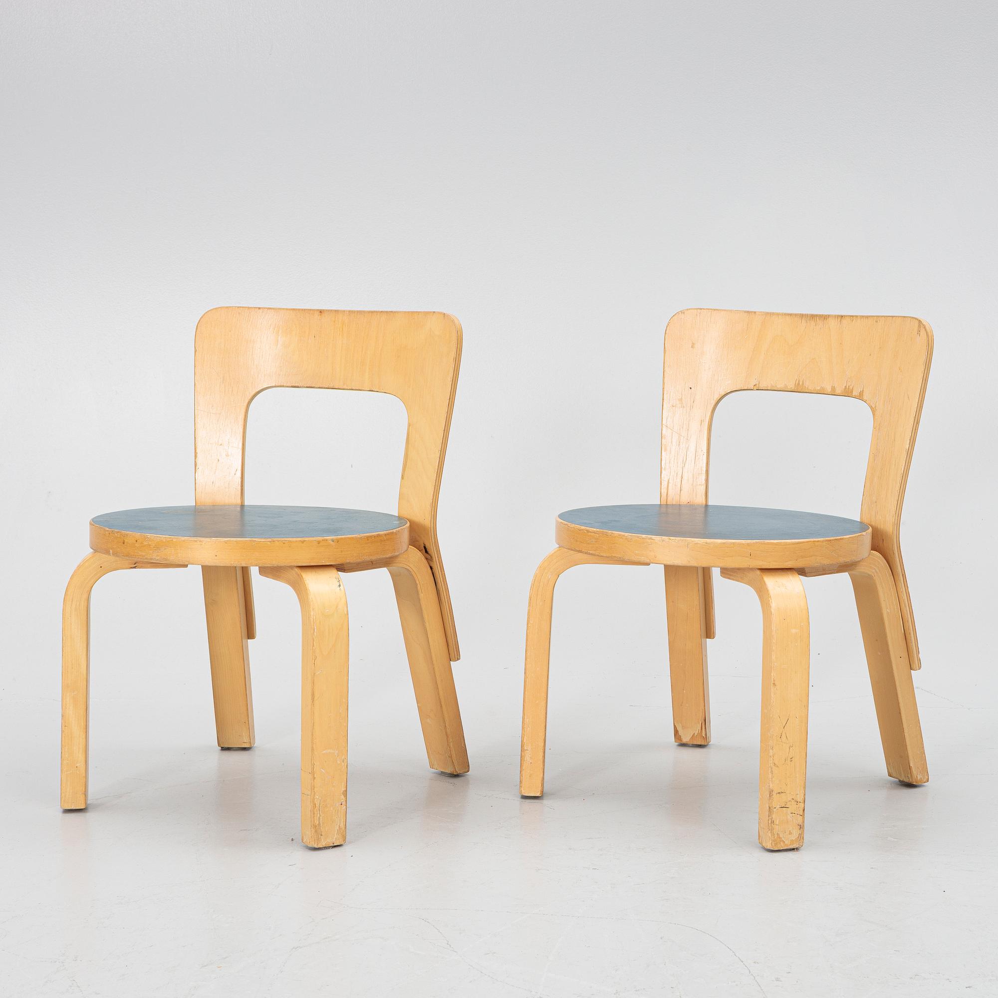 Alvar Aalto, four pieces of children's furniture, Artek.