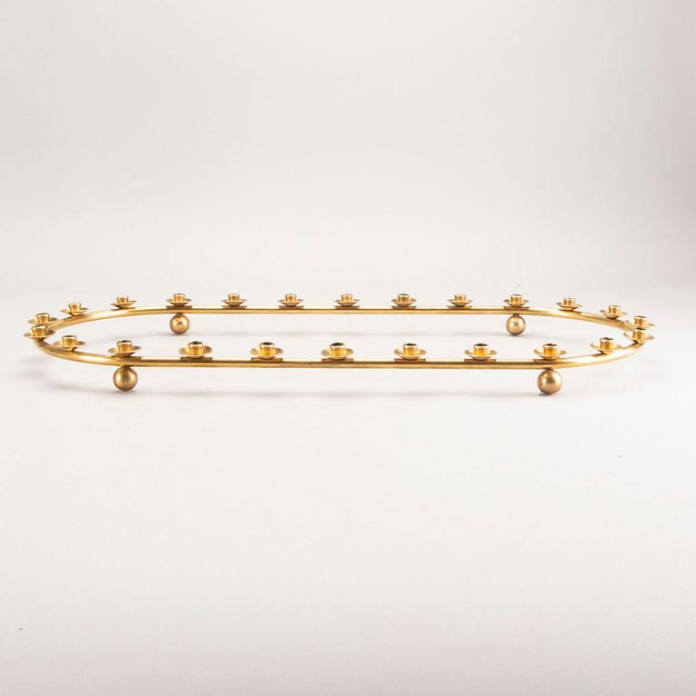 Candlestick, brass, around the middle of the 20th century.