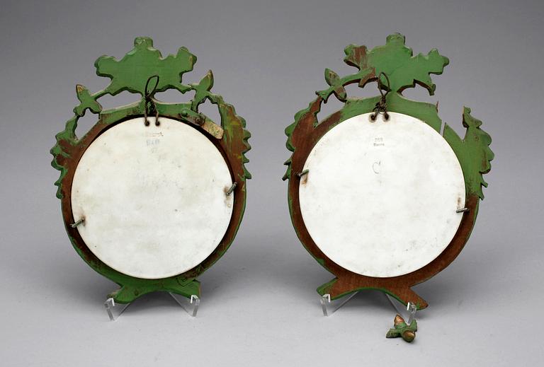 RELIEFER, ett par, parian, Bing o Gröndal, 1800-tal.