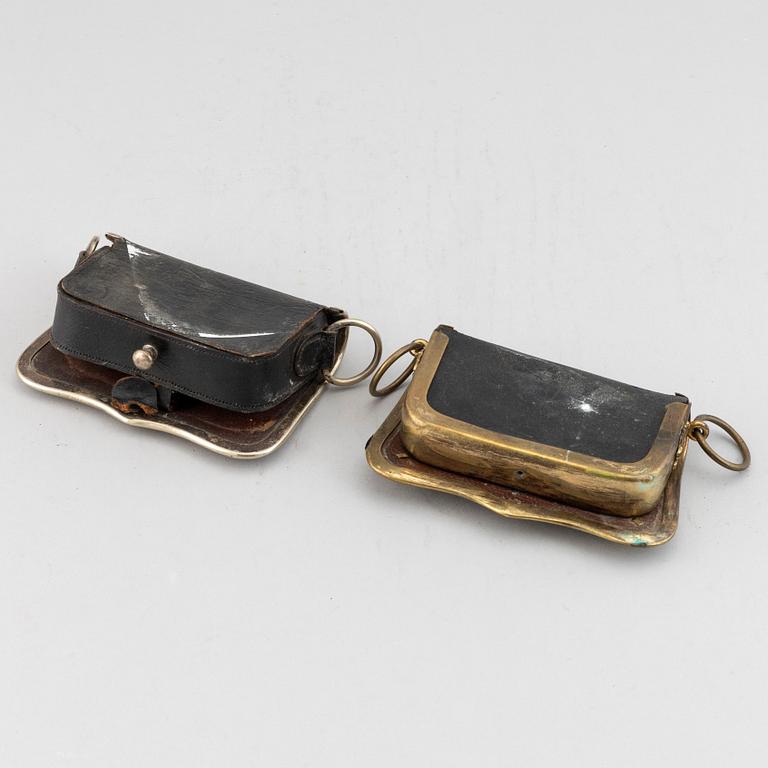 Two Danish 19th Century cartouche boxes.