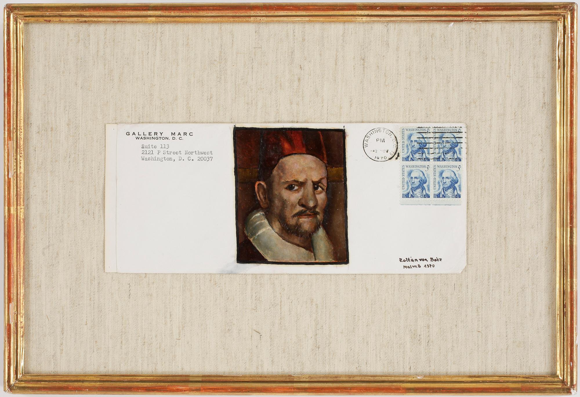 ZOLTAN VON BOER, olja på kuvert, signerad och daterad Malmö 1970.