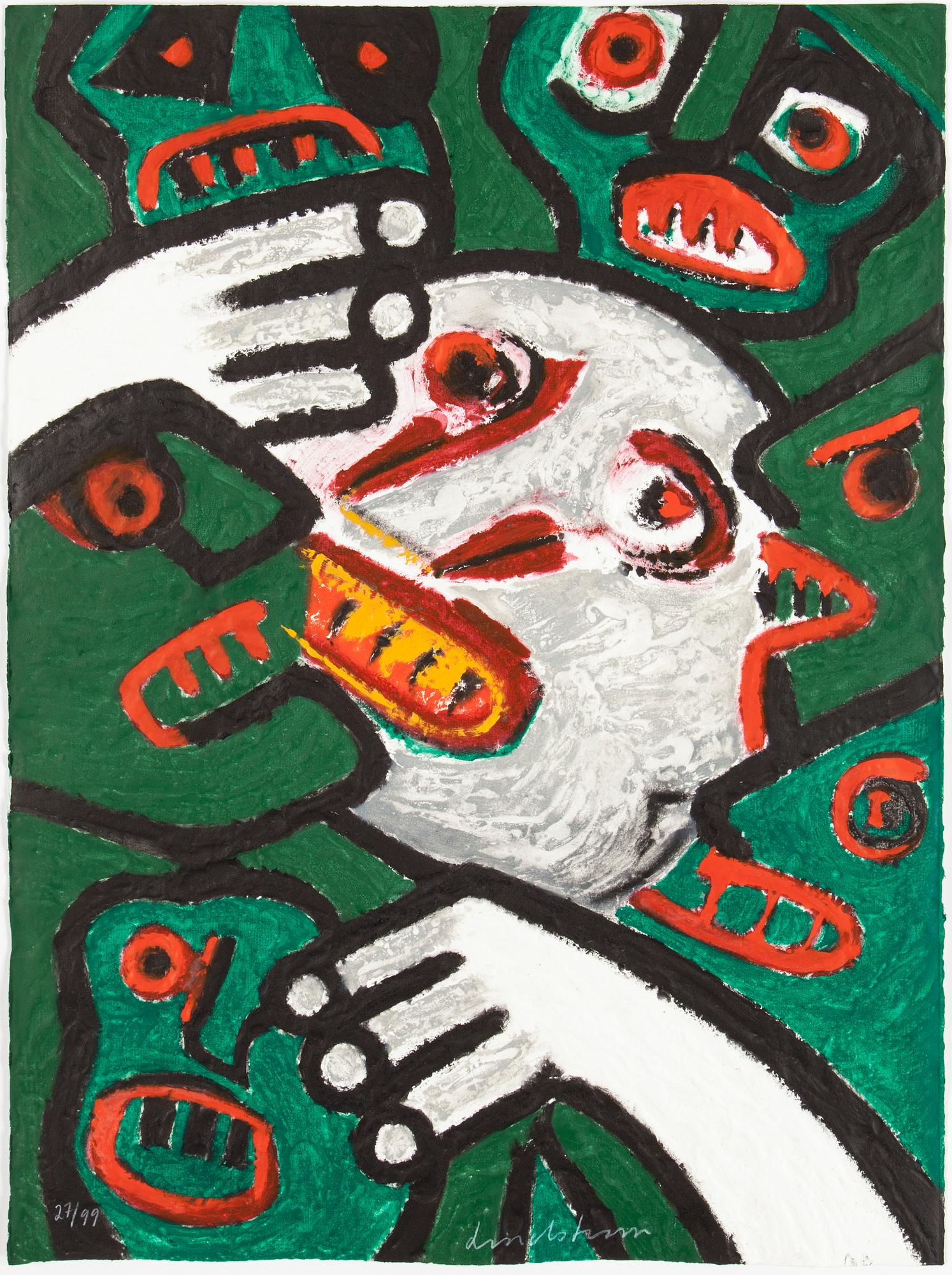 BENGT LINDSTRÖM, portfolio with 12 carborundum in colours, signed Lindström and numbered 27/99.