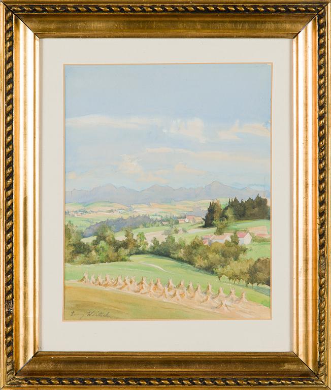 Emmy Woitsch, Landskap med skylar.