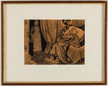 ALBERT ENGSTRÖM, ink drawings, 13, signed.