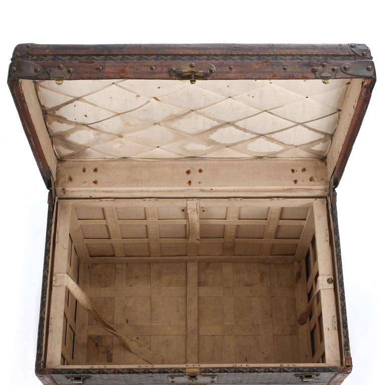 GOYARD, a Monogram canvas trunk, late 19th/early 20th century.