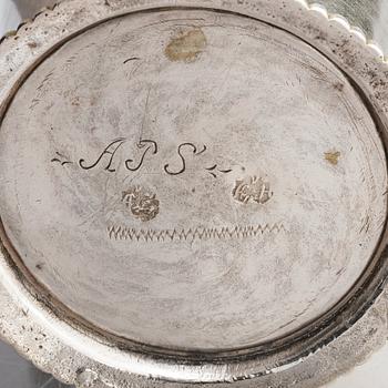 A Swedish early 18th century parcel-gilt silver beaker, mark of Arnold von der Hagen, Norrköping (active 1695-1740).