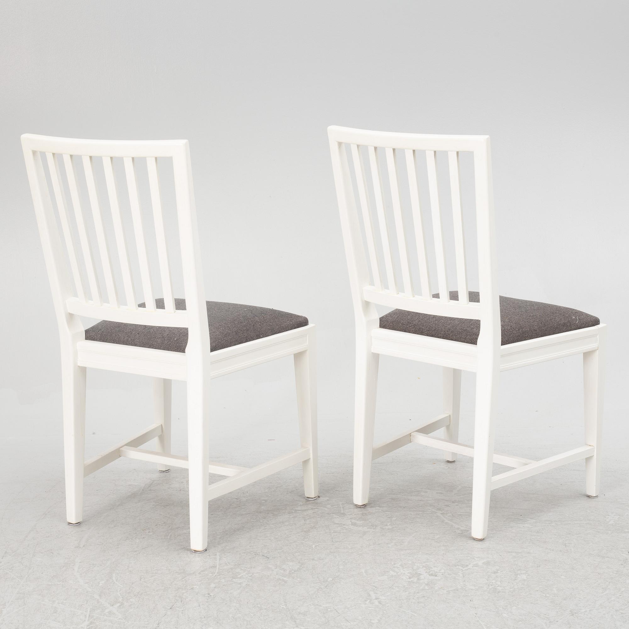 Chairs, 8 pcs, Leksand model, late 20th century.