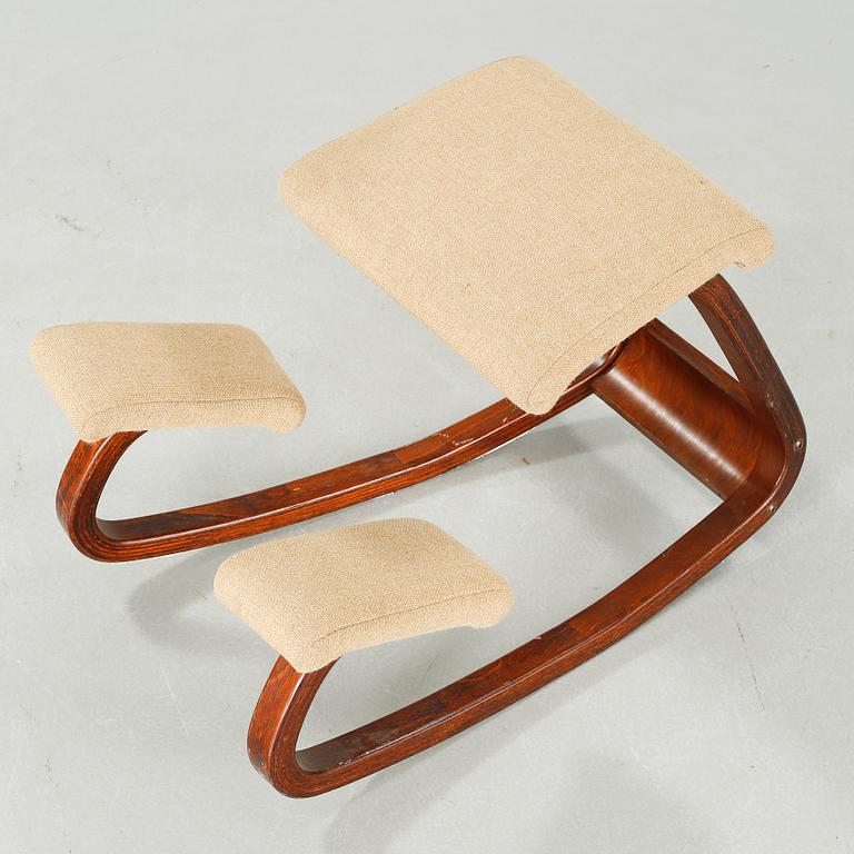 A stool by Peter Opsvik, "Balans", produced by Stokke, Norway from 1979.