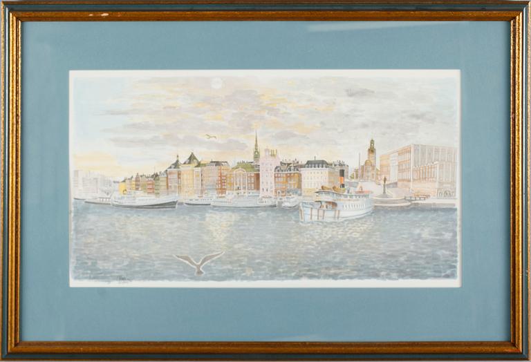 CLAES FOLCKER, 2 st, färglitografier, signerade, numrerade 4/365.