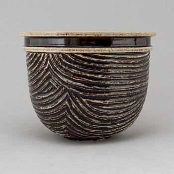 BRITT-LOUISE SUNDELL, ytterfoder, stengods, Gustavsberg Studio, signerat BS.