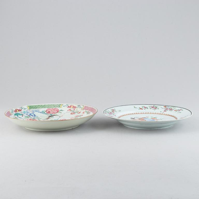 Two famille rose dishes, Qing dynasty, Qianlong (1736-95).