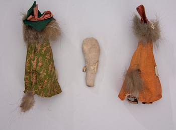 MUMINFIGURER, 3 st, Atelier Fauni, Finland, 1950-60-tal.