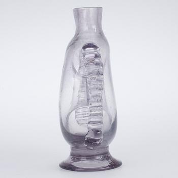 KRANSFLASKA, glas, Sverige 1700/1800-tal.