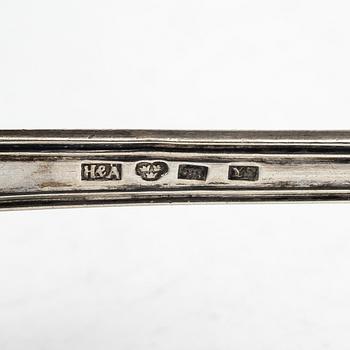 A collection of silver cutlery, various models, Petter Eneroth and Anders Lundqvist among others, 18th-20th century.