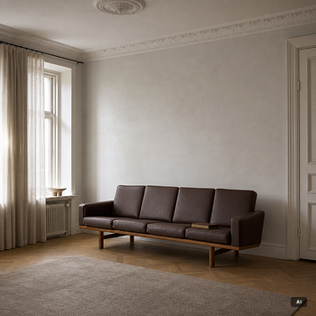 Hans J. Wegner, soffa "GE236" för Getama, Gedsted, Danmark 1900-talets senare del.