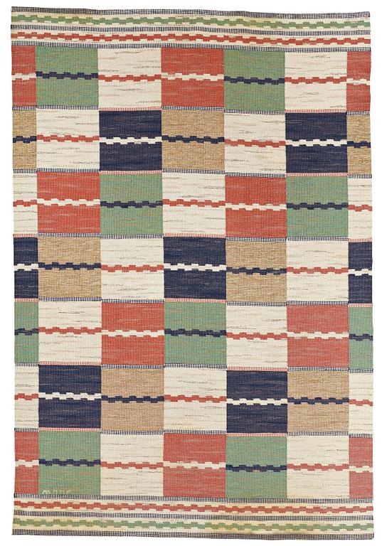 Märta Måås-Fjetterström, MATTA, "Vita Rutmattan", rölakan, ca 298,5 x 201,5 cm, signerad AB MMF.