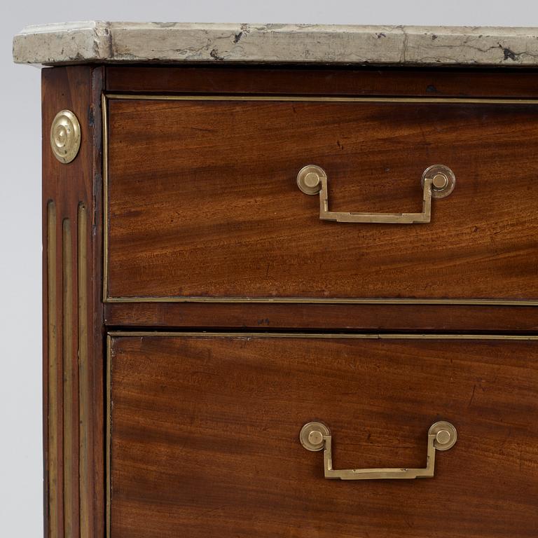 A late Gustavian circa 1800 commode, by C. D. Fick.