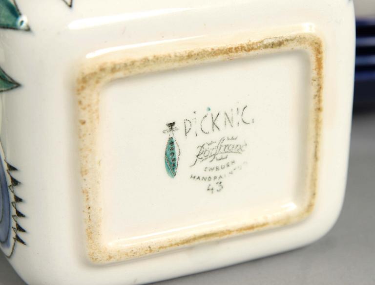 PARTI PORSLIN, 18 delar, Stig Lindberg, Hertha Bengtsson samt Marianne Westman.