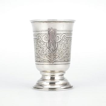 BÄGARE, silver, troligen Victor Vasilyevich Savinsky, Moskva, 1874, vikt ca 72 gram.
