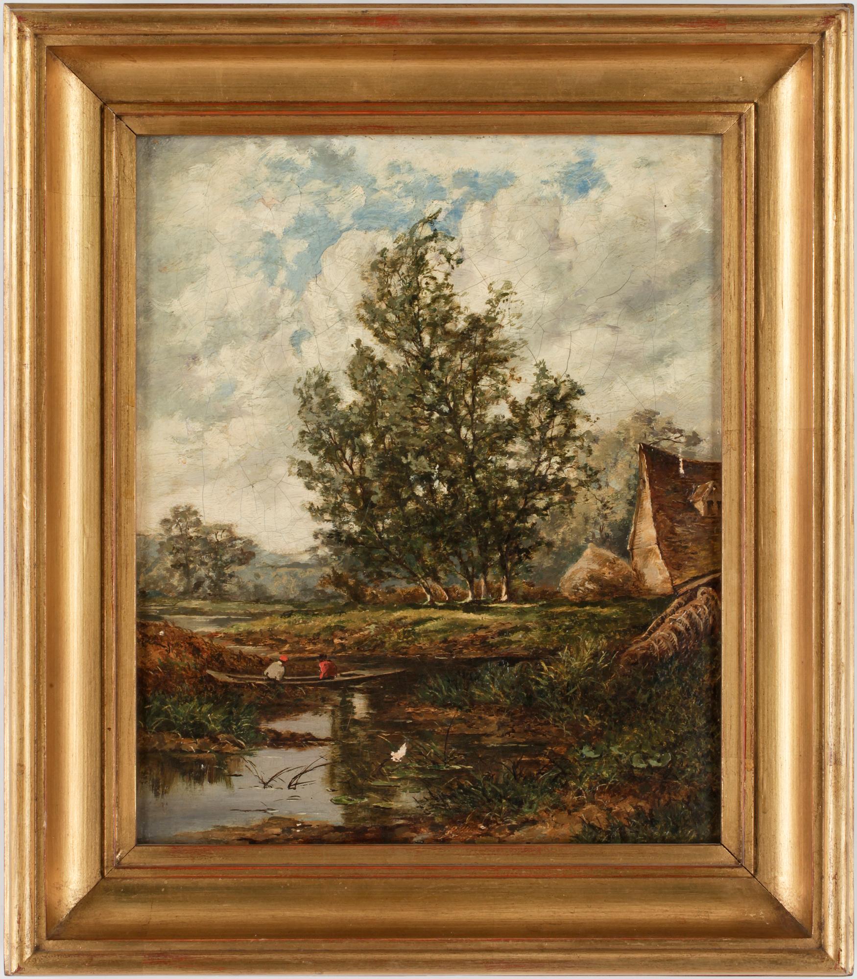 OKÄND KONSTNÄR, olja på duk, 1800-tal.