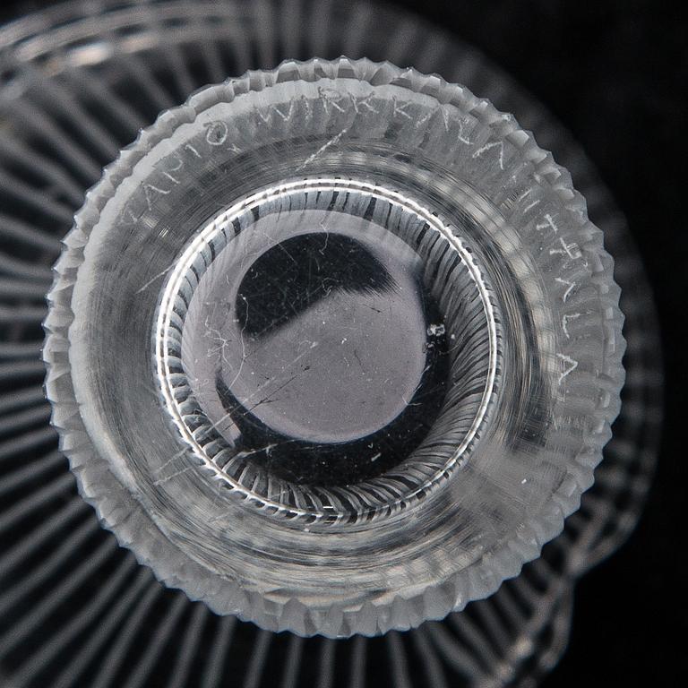 TAPIO WIRKKALA, KONSTGLAS, 2 st, signerade. Iittala. -54.